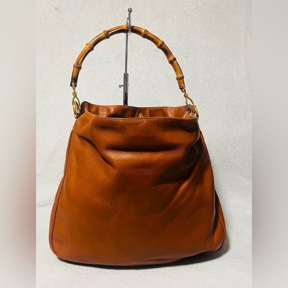 Gucci Handbags - Gucci Bamboo Leather Shoulder Bag